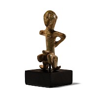Western Asiatic Bronze Sitting Statuette of a Demon