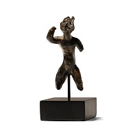 Hellenistic Bronze Sitting Statuette of a Demon