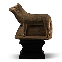 Cypriot Limestone Bull Statue