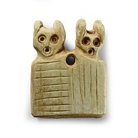Western Asiatic Bone Twin-Headed Amulet