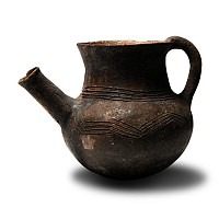 Cypriot Red Burnished Ware Round Bottomed Pouring Vessel