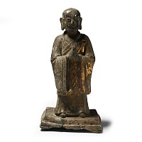 Chinese Gilt Bronze Praying Buddha Statue