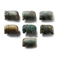 Burmese Green Stone Elephant Bead Collection