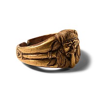 Tibetan Gilt Bronze Bracelet with Demon