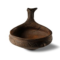Villanovan Impasto Kyathos with Openwork Handle