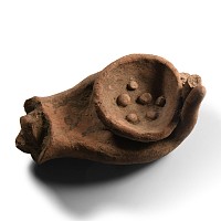 Etruscan Terracotta Hand with Offerings