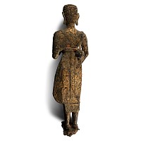 Thai Gilt Bronze Standing Buddha Statue