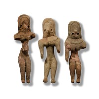 Indus Valley Seated Terracotta Fertility Idol Group