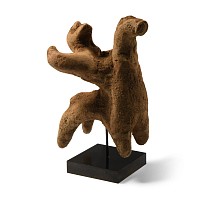 Archaic Greek Terracotta Figure of Mounted Warrior with Shield