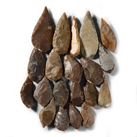 Stone Age Large Knapped Arrowhead Collection