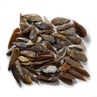 Stone Age Knapped Long Leaf-Shaped Arrowhead Collection