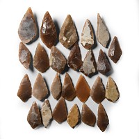 Stone Age Knapped Diamond-Shaped Arrowhead Collection