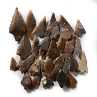 Stone Age Knapped Barbed and Tanged Arrowhead Collection