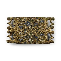 Stuart Period Gilt Enamelled Mount with Cherubs