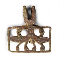 Medieval Gilt Bronze Knight's Horse Harness Pendant