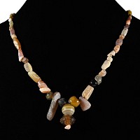 Western Asiatic Mixed Agate Bead Necklace