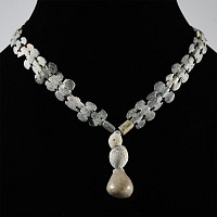 Mesopotamian Hardstone Bead Necklace with Butterfly Beads