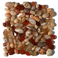 Western Asiatic Mixed Agate and Carnelian Bead Group