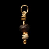Western Asiatic Gold Pendant with Beads