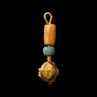 Western Asiatic Gold Pendant with Beads
