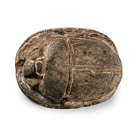 Egyptian Hardstone Scarab with Bes