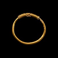 Viking Age Gold Twisted Wire Terminal Ring