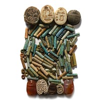 Egyptian Faience Bead and Scarab Collection