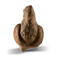 Western Asiatic Terracotta Winged God with Cuneiform Inscription to the Wing and Back