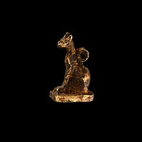 Egyptian Gold Goddess Bastet Cat Amulet