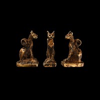 Egyptian Gold Goddess Bastet Cat Amulet