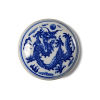Chinese Porcelain Two-Part Pigment Reservoir