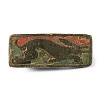 Roman Enamelled Bronze Hound Plate Brooch