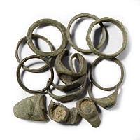 Roman Bronze Ring and Bezel Group
