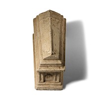 Carved Gothic Style Limestone Tomb Model