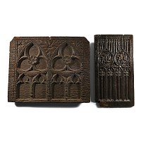 English Carved Oak Panel Group