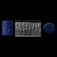 Early Dynastic Cylinder Seal with Combat Scene