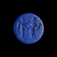 Lapis Lazuli Gemstone with Victory and Fortuna