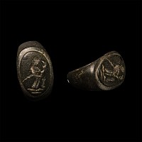 Roman Bronze Ring with Goddess