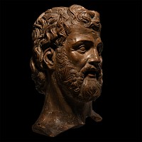 Terracotta Head of a Bearded Man