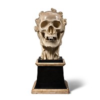Carved Marble Memento Mori Skull