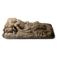 Carved Marble Recumbent Christ