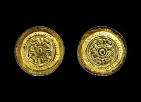 Anglo-Saxon Gilt-Bronze Saucer Brooch Pair