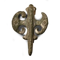 Roman Bronze Double Axe-Shaped Plate Brooch