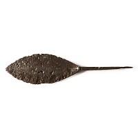 Large Medieval Leaf-Shaped Iron Arrowhead