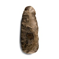 Stone Age 'French' Knapped Grey Flint Axehead
