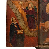 Large Ethiopian Triptych Icon with the Virgin and Child