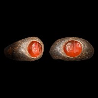 Roman Silver Ring with Carnelian Gemstone