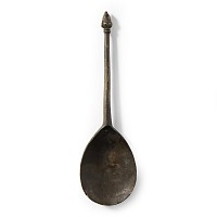 Tudor 'Thames' Pewter Acorn-Topped Spoon with Maker's Mark