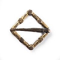 Medieval 'Thames' Silver-Gilt Lozenge-Shaped Brooch
