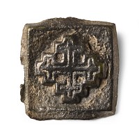 Medieval 'Essex' Bronze Knight's Holy Sepulchre Plaque Badge